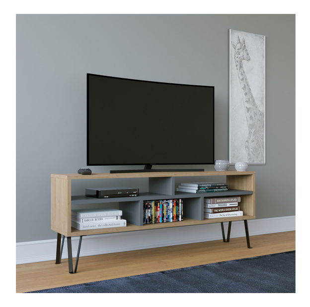 TV stolík Lenodi (dub + antracit) 