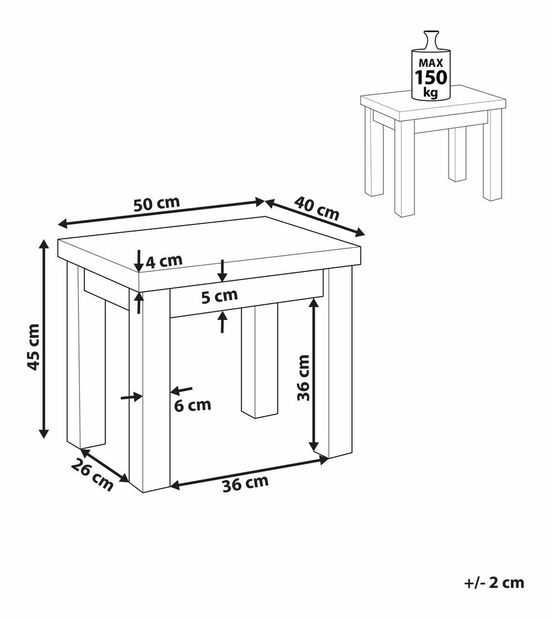Taburete de grădină Orlando (gri)