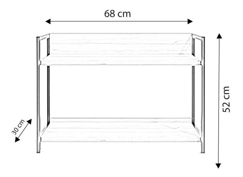 Cipőtároló Lokesu (tölgy + fekete)