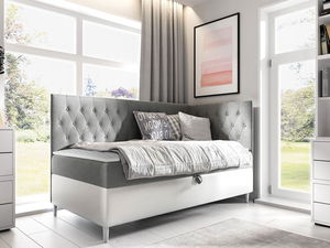 Jednostruki krevet 90cm Rivaldo 3 (bijela + siva)