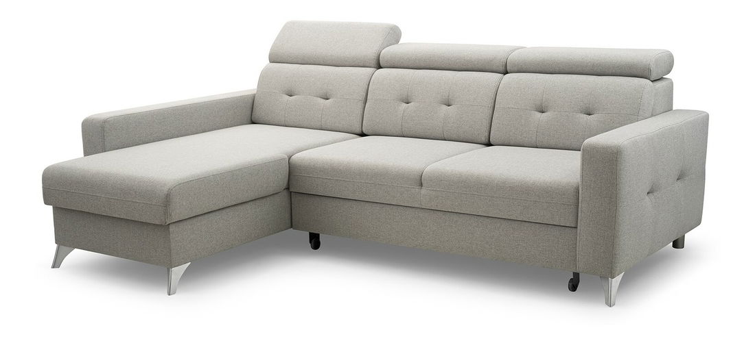 Rohová sedačka Larry (svetlosivá) (L)