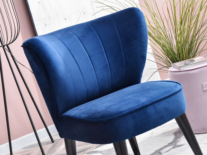 Relaxačné kreslo Arginteno (tmavomodrá + čierna)