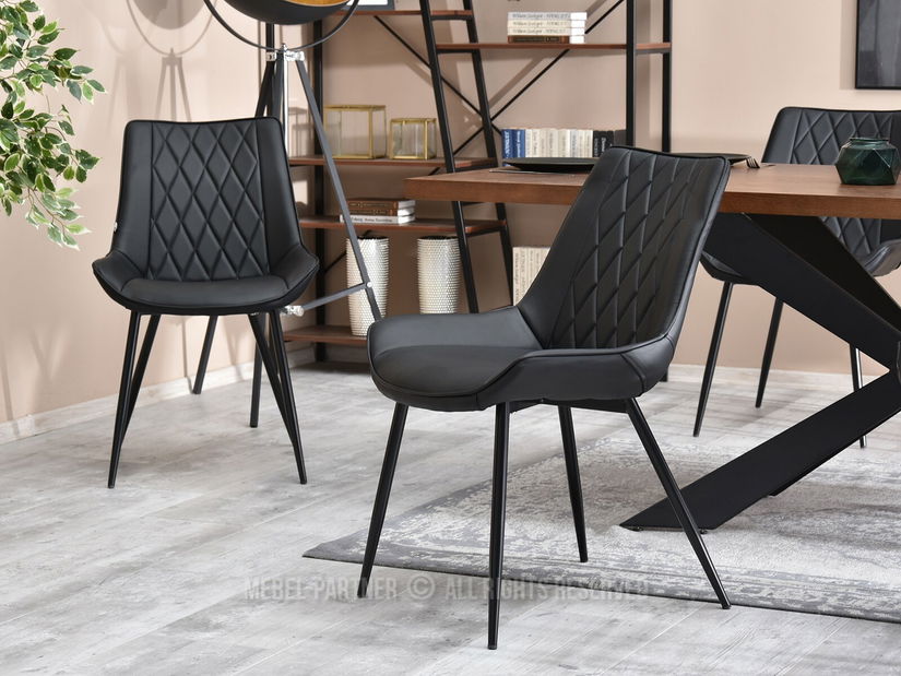 Scaun Aron (negru + auriu)