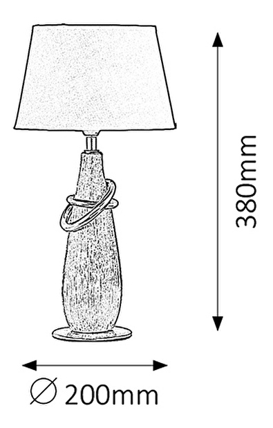 Stolová lampa Evelyn 4372 (chrómová + čierna)