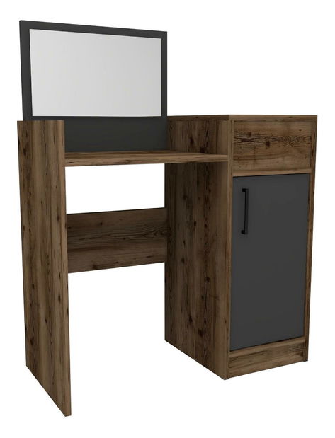 Toaletni stolić Kudopa 2 (orah svijetli + antracit)