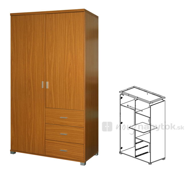 Dulap de haine Oshario B 2DR3DW FP 