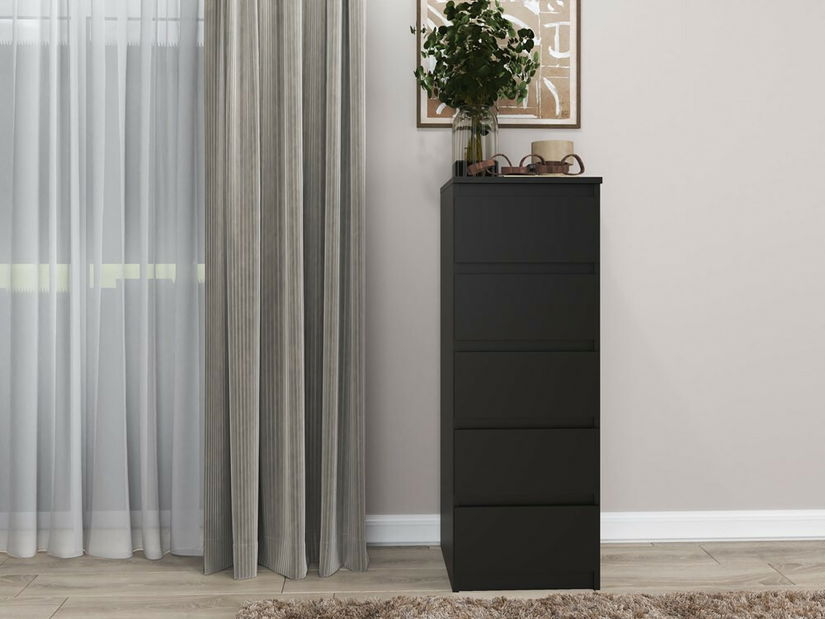 Komoda Musecalo 5 (čierna)