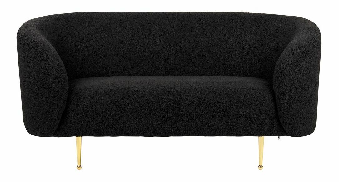 Canapea două locuri Leon (negru)