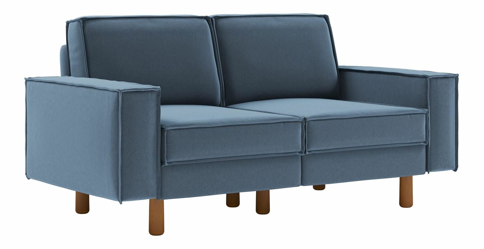 Pohovka dvojsedačka Spary 2 (morská + orech)