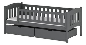 Dječji krevet 80 x 180 cm Gussie (s podnicom i prostorom za odlaganje) (grafit)