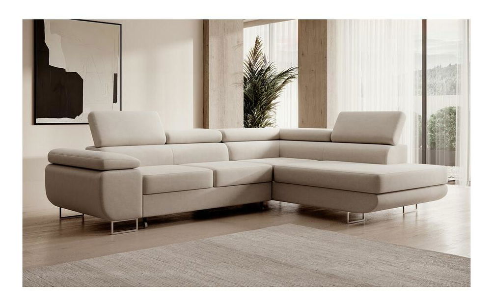 Colțar Stiletto (D) (bej + argintiu)