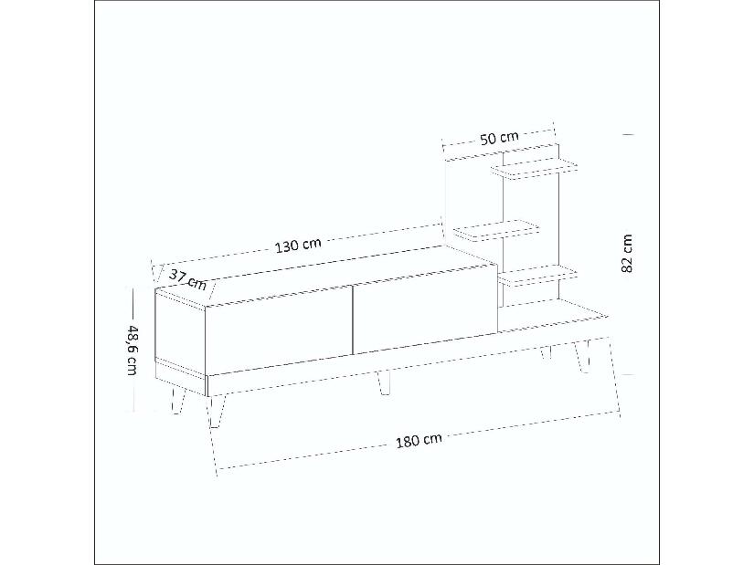 Mobilier living Dido (antracit + Nuc)