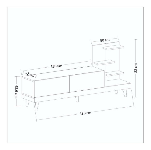 Set mobilier living Dizajn (antracit + nuc)