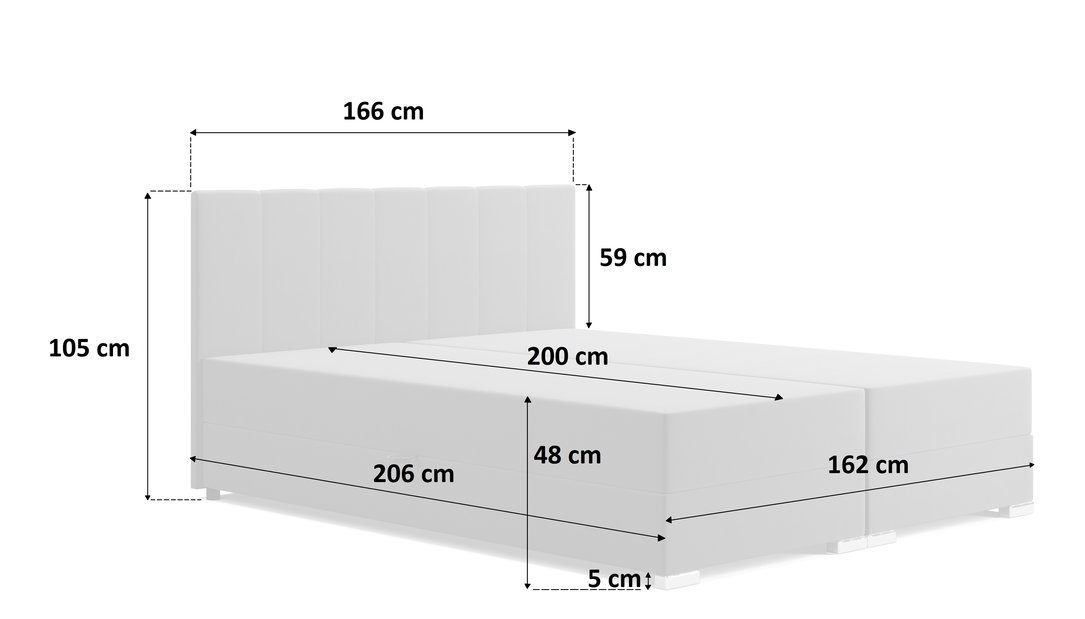 Manželská postel Ivor 160 cm (béžová) (s bonell pružinami a úl. priestorom)