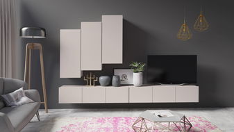 Obývacia stena Calabria C20 (cashmere) (bez osvetlenia)