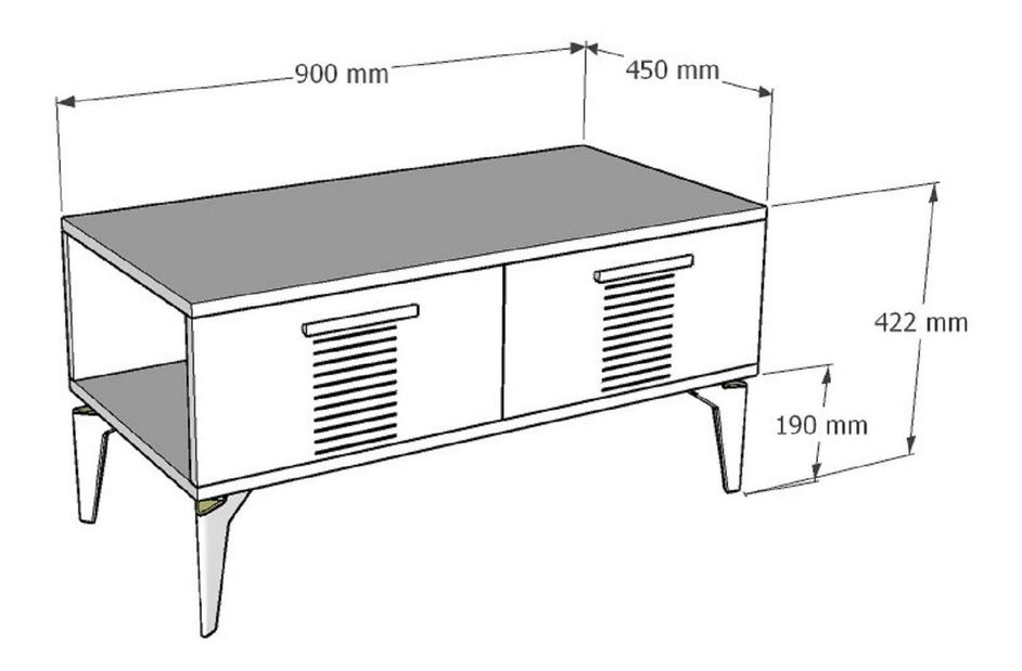 Konferenčný stolík Vipapo 4 (dub zafírový) 