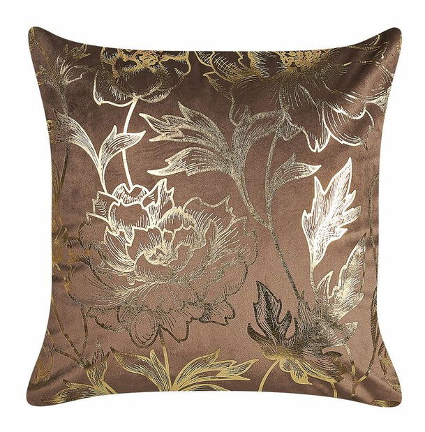 Sada 2 ozdobných vankúšov 45 x 45 cm Daffo (hnedá)