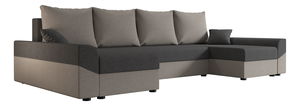 Rohová sedacia súprava U Dusk U (hnedá + sivá)