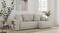 Rohová sedačka Solina (mliečna) (P)