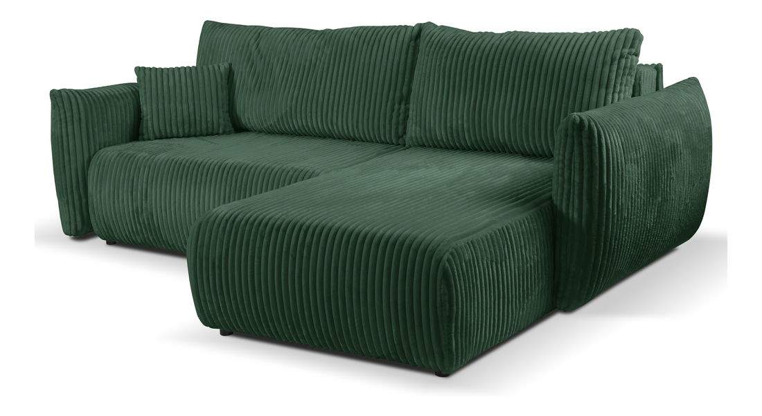 Sarok ülőgarnitúra Alondra (sötétzöld) (J)