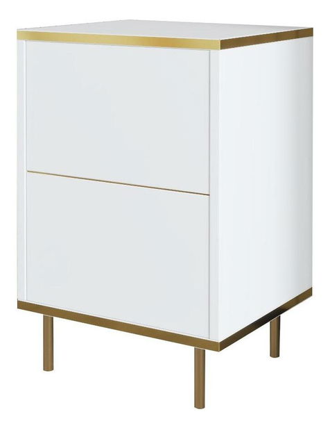 Noćni stolić Mamene 1 (bijela + zlatna)