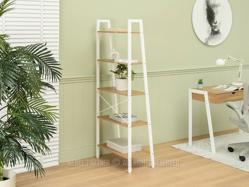 Regál Jeans (tölgy + fehér)