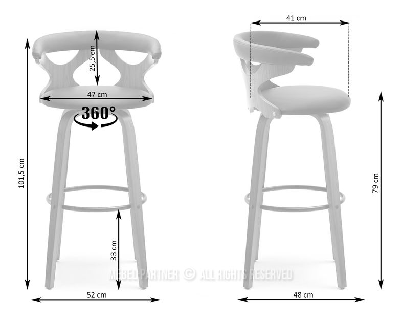 Scaun Hagrid (nuc închis + negru)