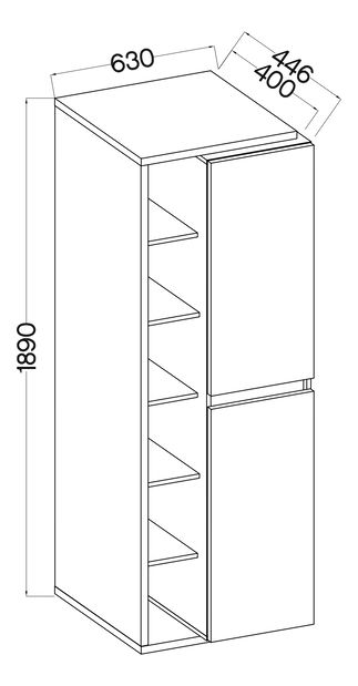 Obývacia stena Nancy 02 (svetlosivá + antracit)