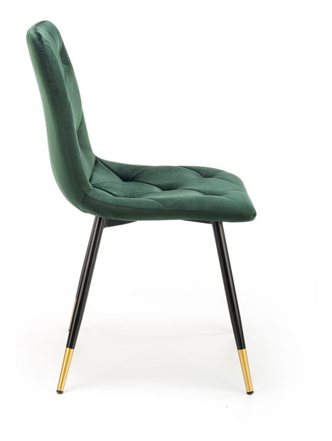 Blagovaonska stolica Kallan (tamno zelena + crna + zlatna)