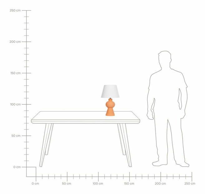 Stolná lampa Finn (oranžová)