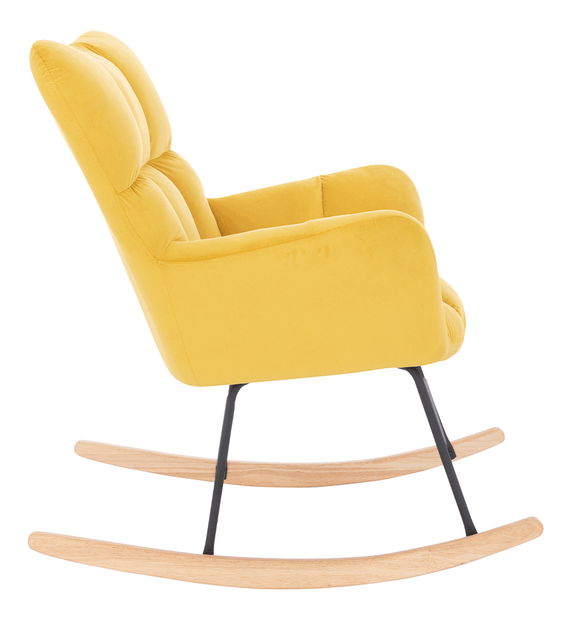 Dizájnos hintafotel Kerem (sárga)