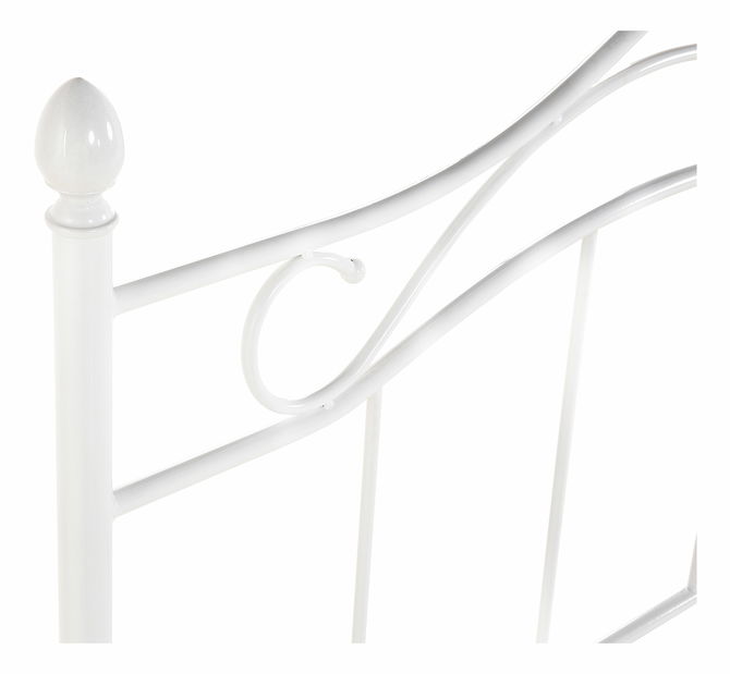 Manželská posteľ 180 cm ANTALIA (s roštom) (biela) *výpredaj