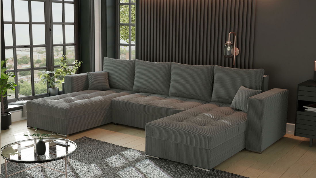 Rohová sedačka Josie U (sivá)