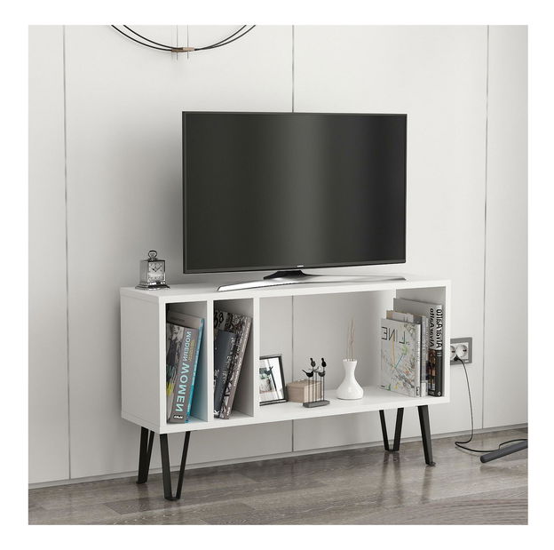 TV stolík Simima 2 (biela + antracit) 