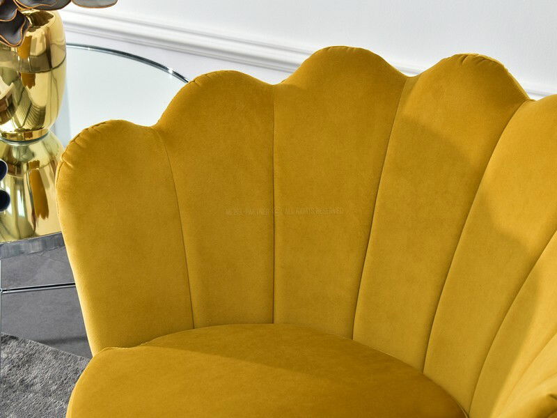 Kreslo Lasair (horčicová + čierna)