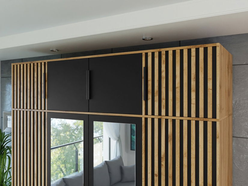 Nadogradnja za ormar Lenona Lux D4 (hrast wotan + crna) 