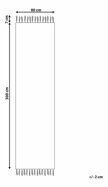 Szőnyeg 80 x 300 cm Kotty (szürke)