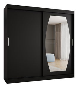 Ruhásszekrény 200 cm Rosaria (fekete)