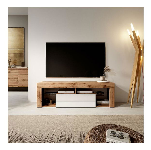 TV skrinka/stolík Bionca (dub lancelot + biela)