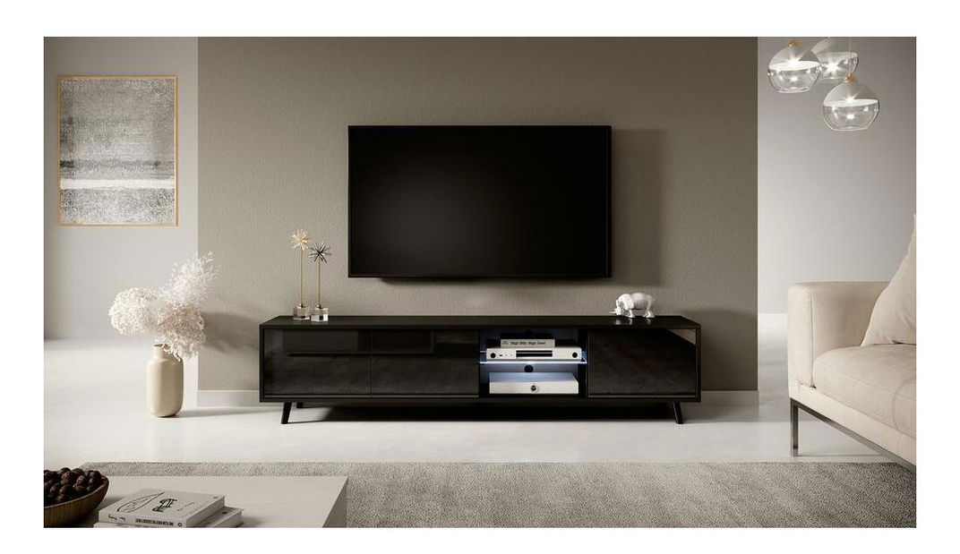 TV ormarić/stolić Gal (s rasvjetom) (crna)