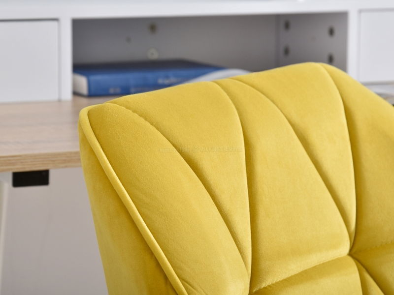 Fotel Velma M (sárga + króm)