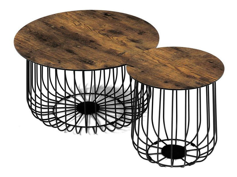 Set 2 konferenčných stolíkov Adelantarla (old style wood)