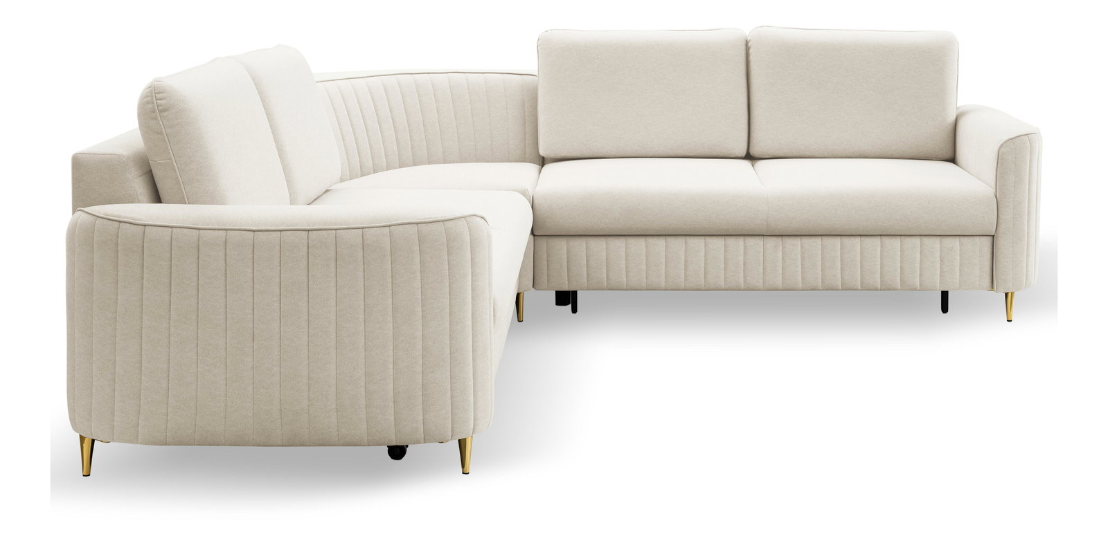 Rohová sedacia súprava Loreeen (krémová) (L)