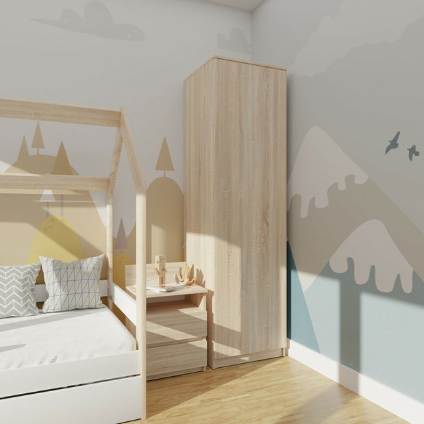 Dulap de haine Musecalo 2 (stejar sonoma)