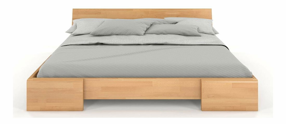 Manželská posteľ 160 cm Naturlig Blomst (buk) (s roštom)