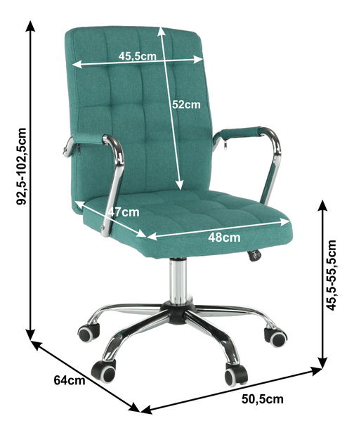 Fotoliu de birou Moargan (verde)