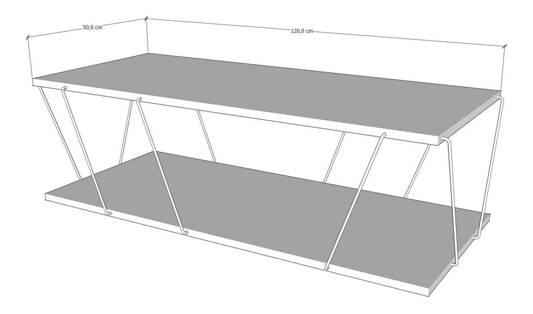 Mobilier living Essmie (Alb + Negru)
