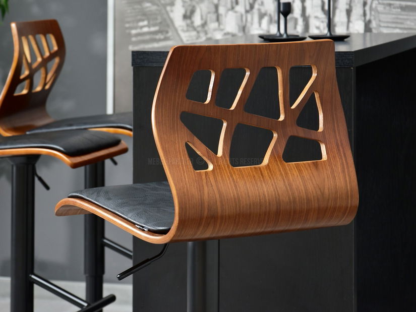 Stolička Hokei (orech tmavý + čierna)