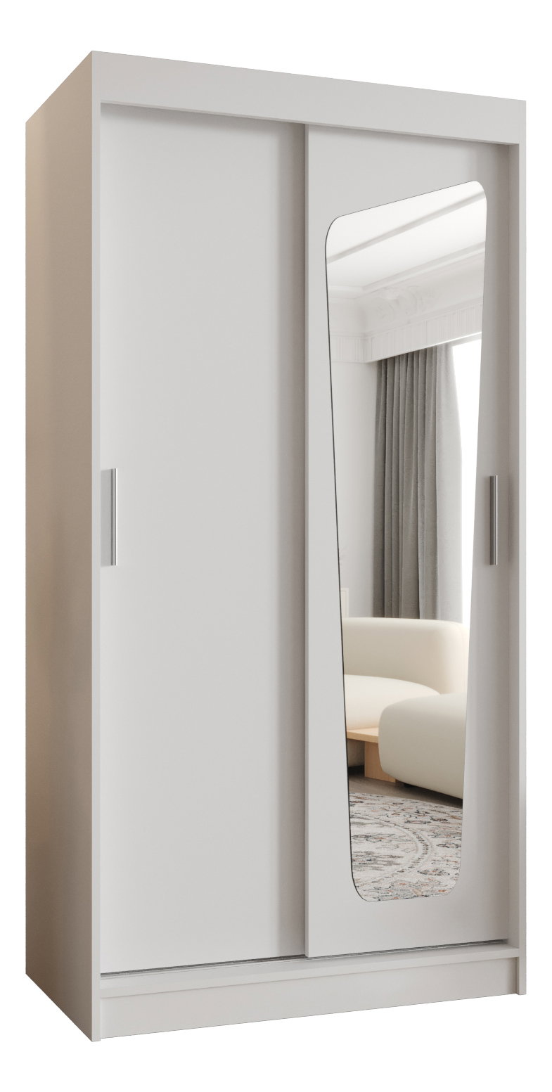 Šatníková skriňa 100 cm Mokka (biela)