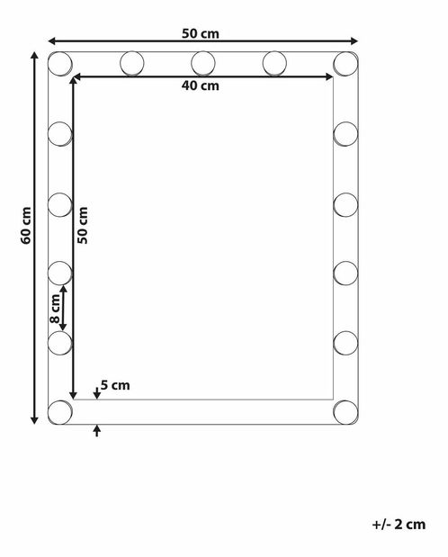 Nástenné zrkadlo Odeza (biela)